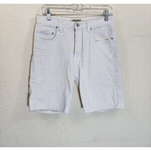 Vintage Guess Jeans Mens 30 White Denim Shorts Jorts Button Fly 90s Skater